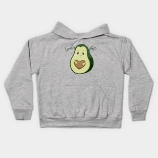 Lovely Fat Avocado - Dark Text Kids Hoodie